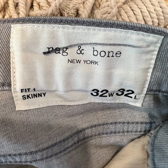 NWOT RAG & BONE Fit 1 Aero Stretch Skinny Jeans in Vintage Grey (Size 32 X 32) - Picture 5 of 11